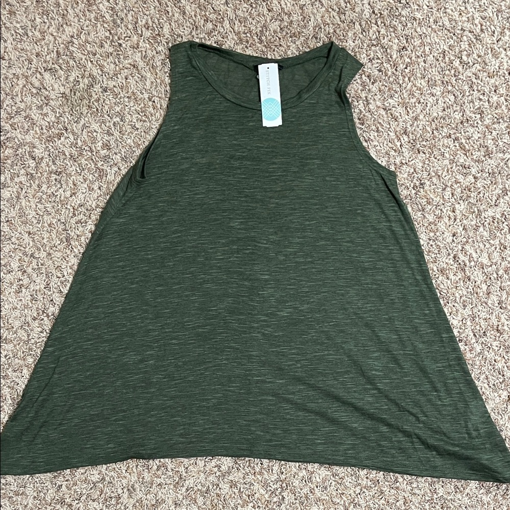 Green Sleeveless Women's Top